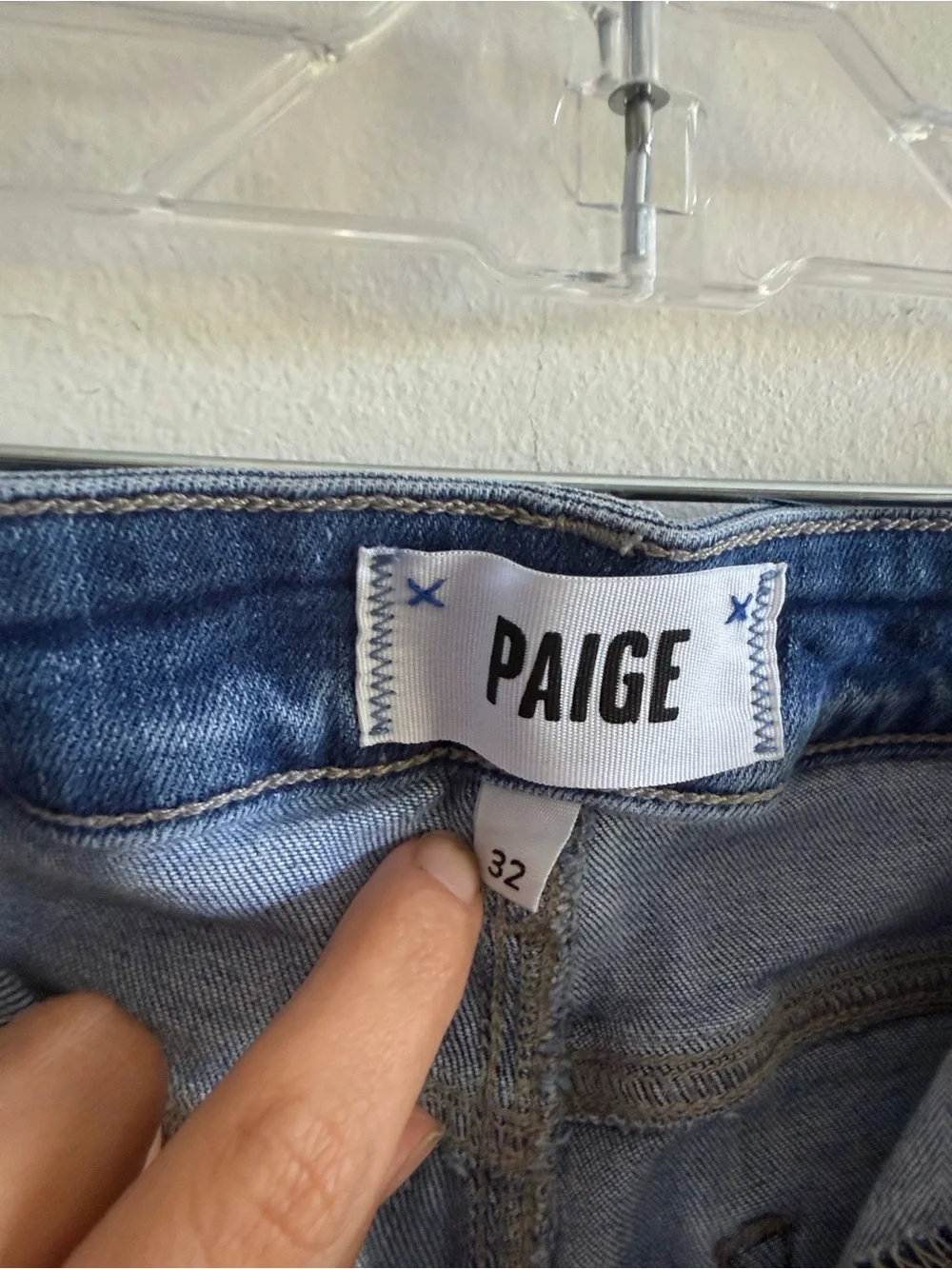 Paige Light Blue Denim Jeans hoxton crop size 31